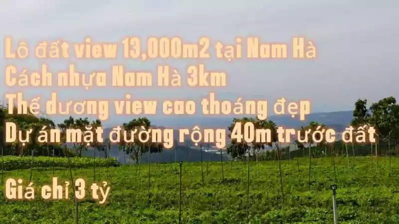 Lô đất 1.3 hec view cao thoáng đẹp đuôi giáp đồi thông giá rẻ